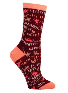 Womenswear: Melric Womens Novelty Socks - Cats