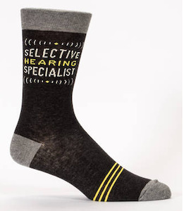 Melric Mens Novelty Socks Selective Hearing Specialist