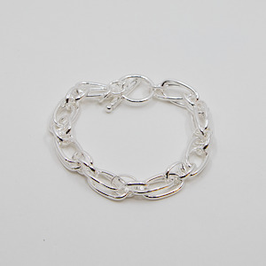 Fresh Accessories Sterling Silver Double Classic Chain Bracelet