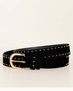 Sass Rosette Stud Belt - Black