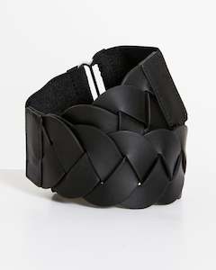 Sass Koko Lattice Belt - Black