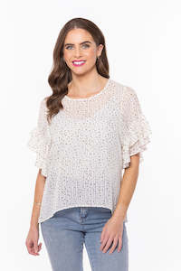 Leila + Luca Day Dreamer Sheer Mono Spot Top