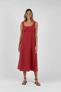 Humidity Tallulah Dress - Brick