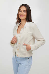 Womenswear: Humidity Bella Linen Jacket - Natural