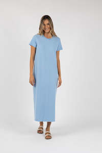 Womenswear: Humidity Basic Tee Dress - Blue