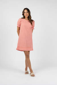 Humidity Zeta Shift Dress - Pink/Red