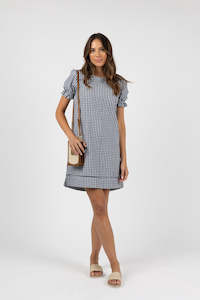 Humidity Zeta Shift Dress - Midnight/White