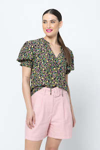 Womenswear: Leila + Luca Honey Blouse - Garden Pop