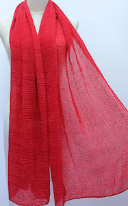 Womenswear: Frontier Scarf Waffle Plain Red