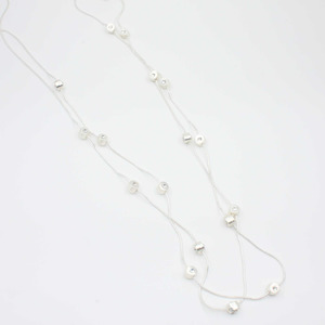 Womenswear: Archer House Silver Double Chain Necklace