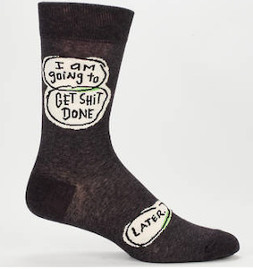 Melric Mens Novelty Socks - Get Shit Done Later Socks