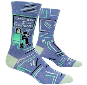 Womenswear: Melric Mens Novelty Socks - Fuck off, I'm Gaming