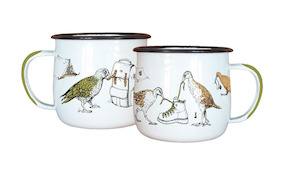 Live Wires Enamel Mug - Birds