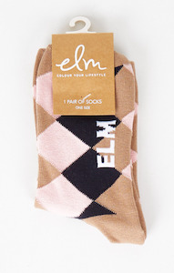 Womenswear: Elm Checker Ankle Sock