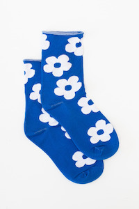 Antler socks - Blue Daisies