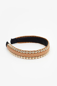 Antler Headband Stud Headband |Gold & Tan