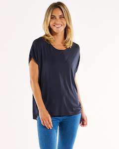 Betty Basics Fallon Bamboo Top - Petrol