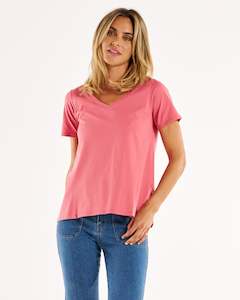 Betty Basics Luella Tee - Dusty Rose