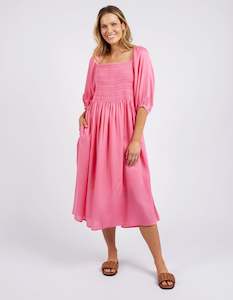 Womenswear: Elm Dusk Midi Dress - Pink Lemonade