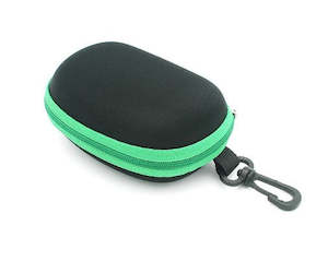 Fresh Accessories Mini Case Black - green zip