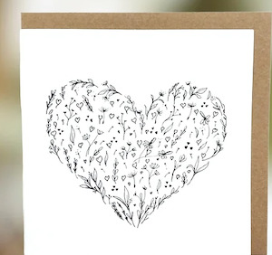 TS with Love Card - Love Heart Full of Flowers