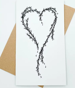 TS with Love  Card - Heart (rectangle)