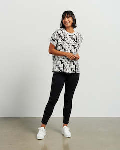 Et Alia Brea Top - Fiorello print