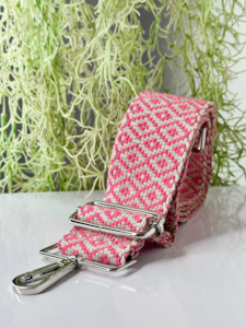 Womenswear: Lemon Tree Diva Bag Strap - Pink Trellis