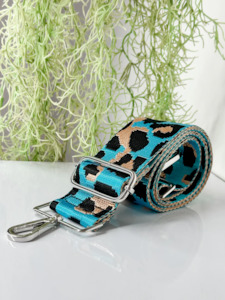 Womenswear: Lemon Tree Diva Bag Strap - Sky Leopard