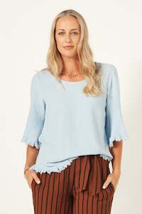 Womenswear: Lemon Tree Design Lovella Top - Sky Blue