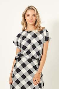 Womenswear: Lemon Tree Design Melani Top - Gingham