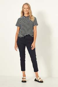 Lemon Tree Design Gemma Cotton Rich Pant - Navy