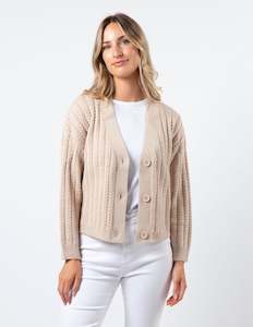 Stella + Gemma Posey Cardigan - Tan Melange