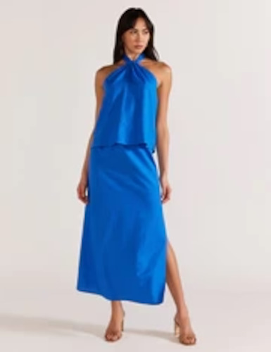 Womenswear: Staple the Label Valla Midi Skirt - Blue