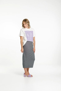 Homelee Violet Midi Skirt - Stripe