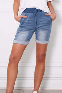 Monaco Riley Denim Shorts - Light Blue Wash