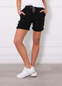 Monaco Riley Denim Shorts - Black