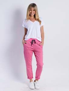 Womenswear: Monaco Riley Denim Jogger - Pink Wash