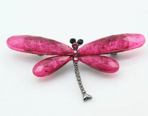 Womenswear: Fresh Accessories - Brooch Hot Pink Dragonfly