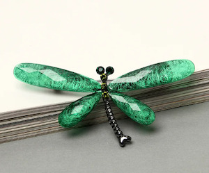 Womenswear: Fresh Accessories - Brooch Green Dragonfly