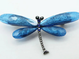 Womenswear: Fresh Accessories - Brooch Blue Dragonfly