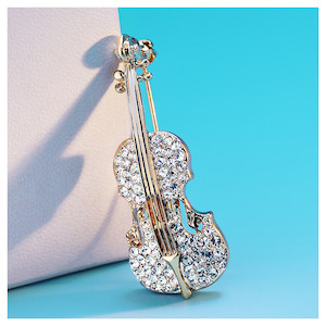 Fresh Accessories - Brooch Violin Gold