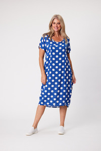 Democracy Heidi Spot Dress - Blue