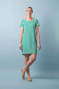 Womenswear: Charlie Jane Milford Dress - Green/White