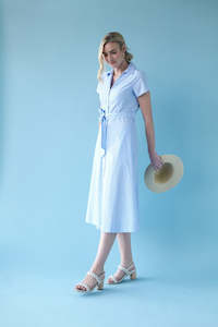 Charlie Jane Cambridge Dress - Blue Stripe