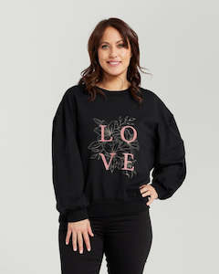 Zafina Nyla Sweatshirt - Black Floral