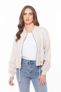 Womenswear: Seeking Lola Keen Jacket - Oatmeal Linen