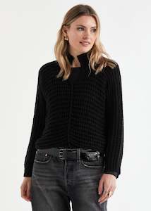 L D & Co Lofty Lace Jumper - Black