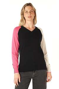 Z & P College V Neck -Black