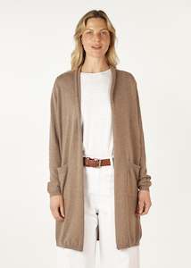 Womenswear: Z & P Essential Longline Cardi - Bark